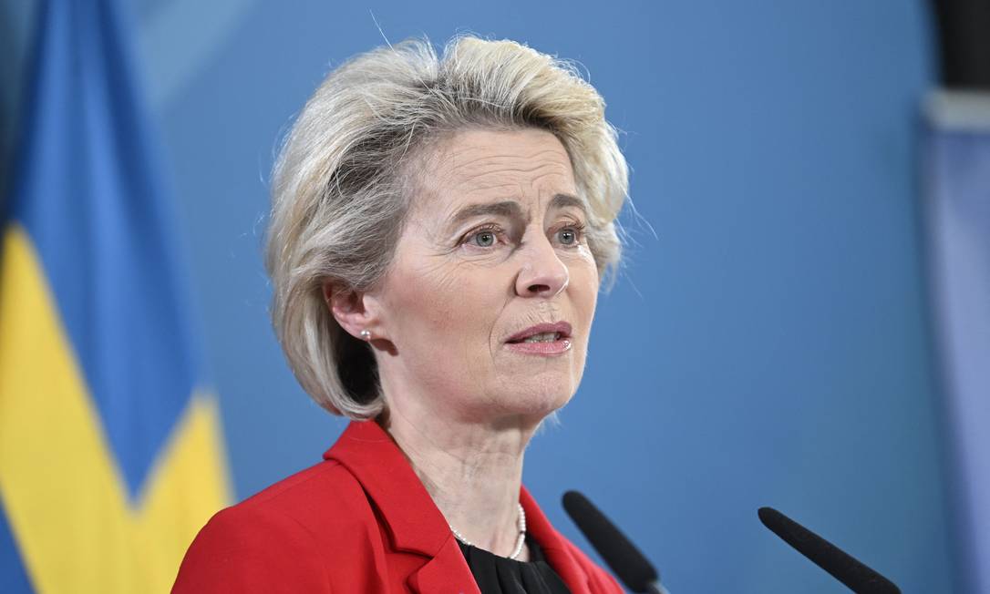 Ursula von der Leyen, presidente da Comissão Europeia Foto: Fredrik Sandberg / TT NEWS AGENCY / via AFP