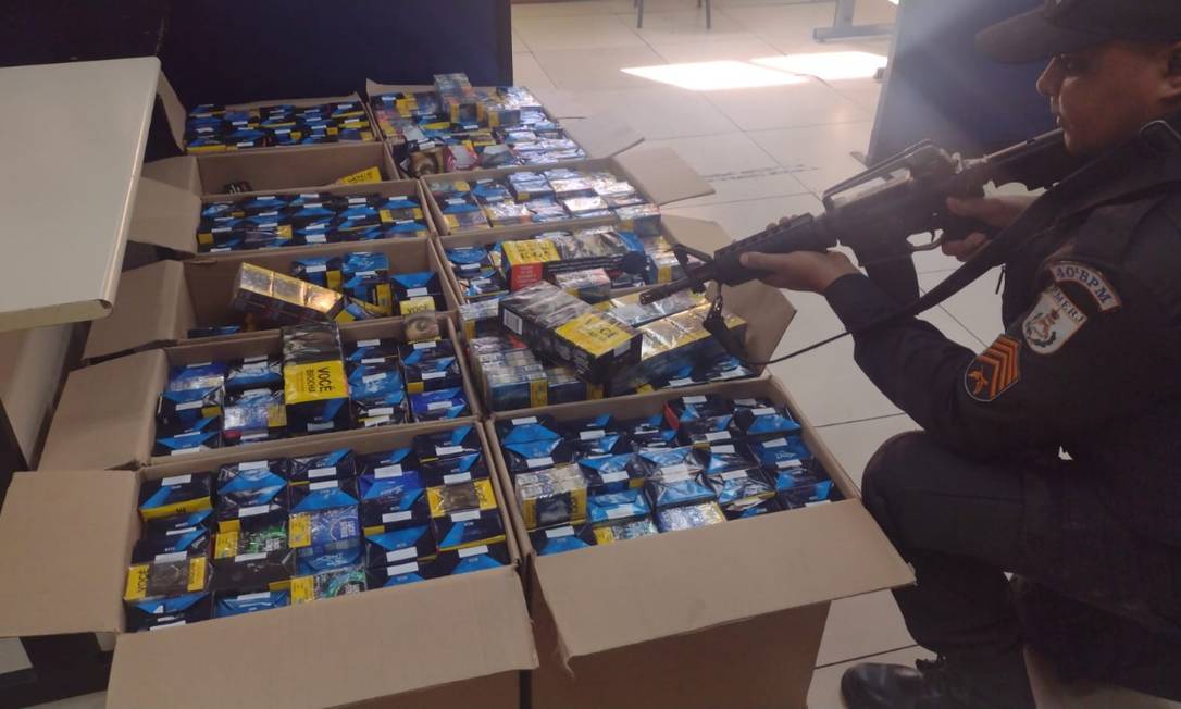 Seis mil maços de cigarro foram apreendidos em Paciência Foto: Divulgação