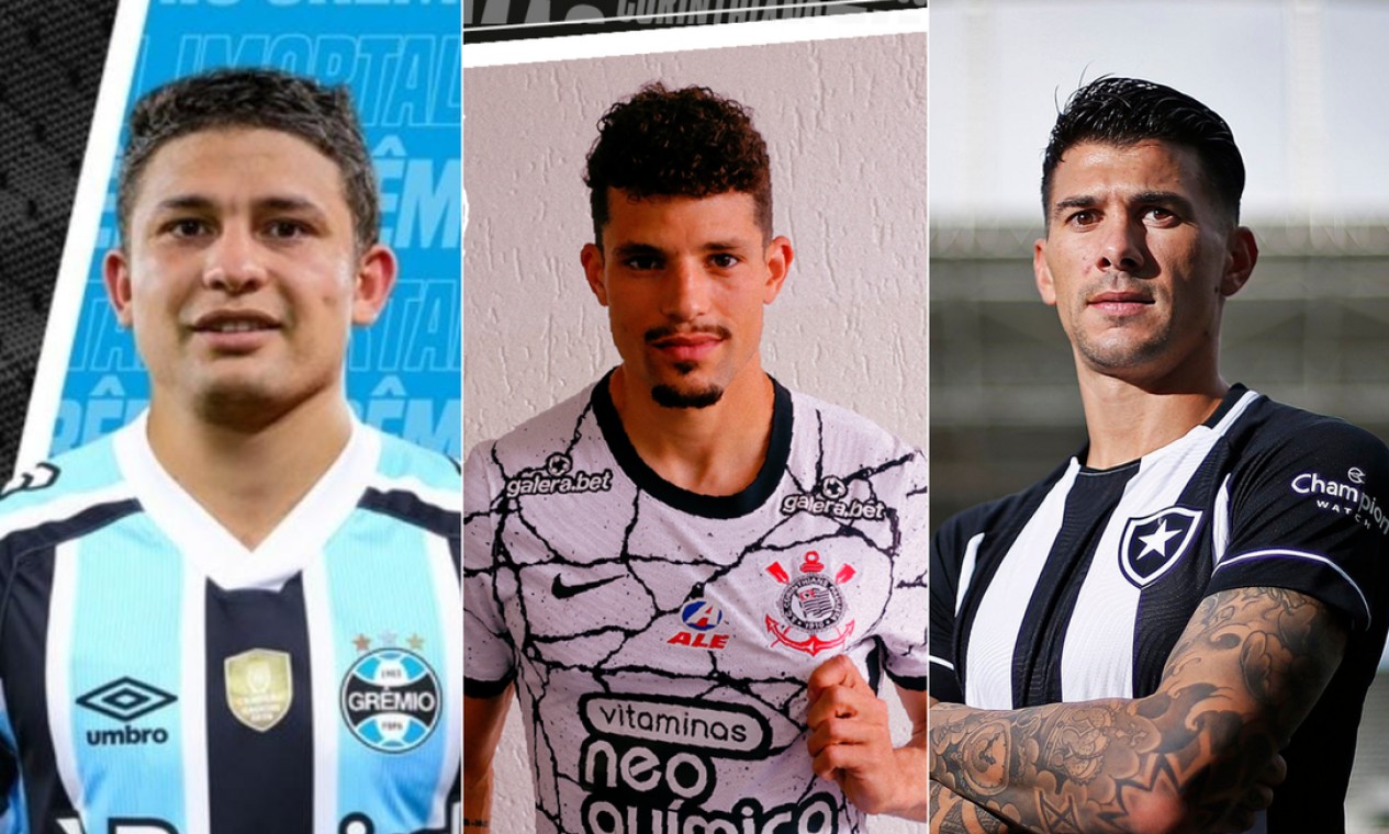 Os novos reforços deGrêmio, Corinthians e Botafogo Foto: Reprodução