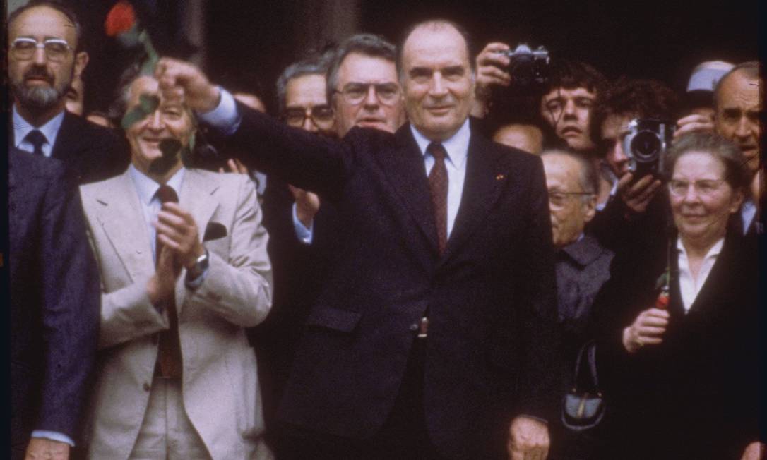 François Miterrand assume seu primeiro mandato como presidente da França, em 1981 Foto: Keystone/Infoglobo/21-5-1981