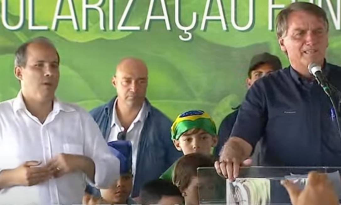 O presidente Jair Bolsonaro discursa durante cerimônia em Rio Verde (GO) Foto: Reprodução/TV Brasil
