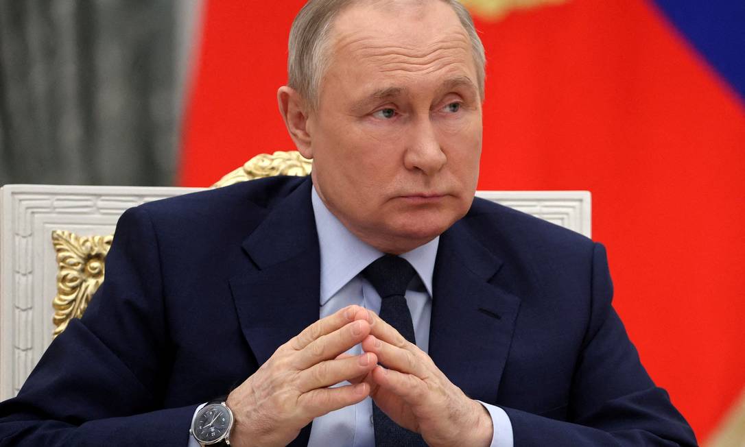 Presidente russo, Vladimir Putin, em 20 de abril de 2022 Foto: SPUTNIK / Mikhail Tereshchenko/Pool / via REUTERS