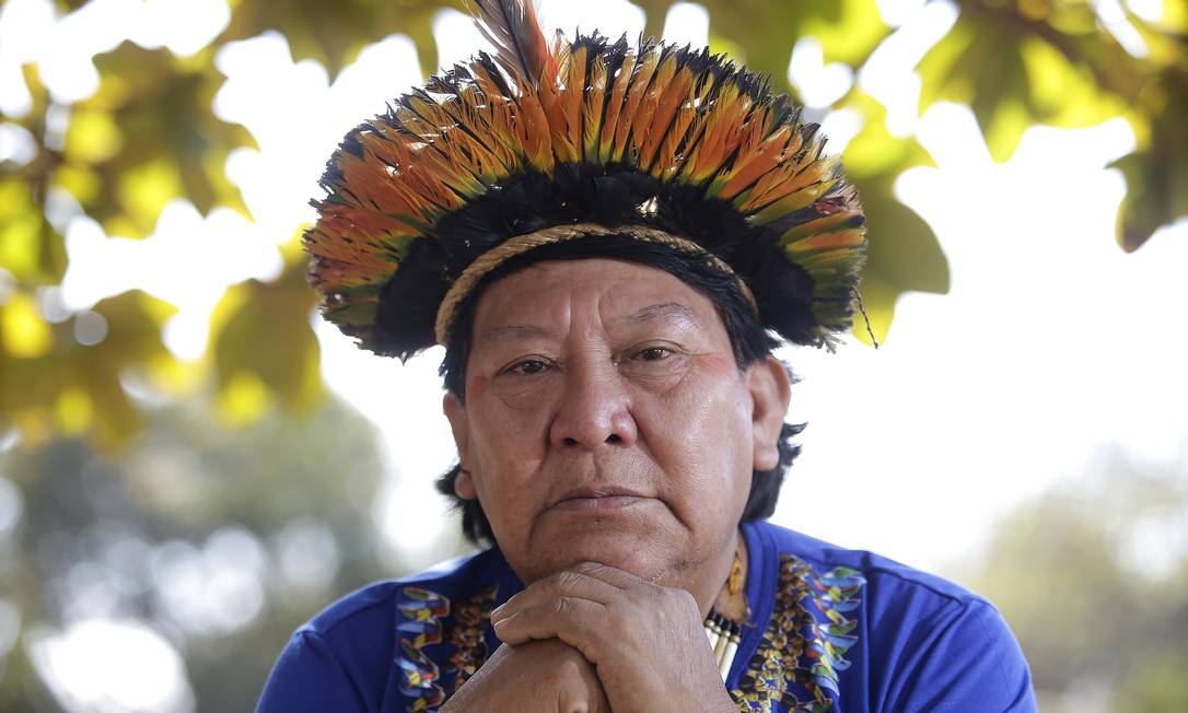 Davi Kopenawa Yanomami, liderança indígena brasileira Foto: Cristiano Mariz / Agência O Globo