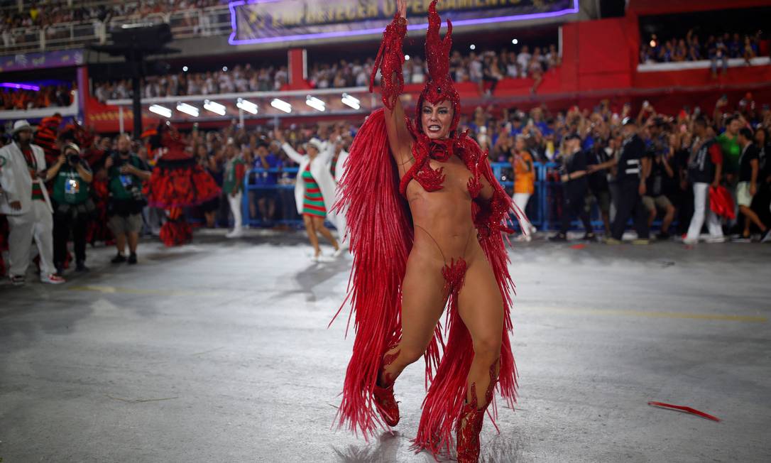 Paolla Oliveira, rainha da bateria da Grande Rio Foto: Amanda Perobelli / Reuters