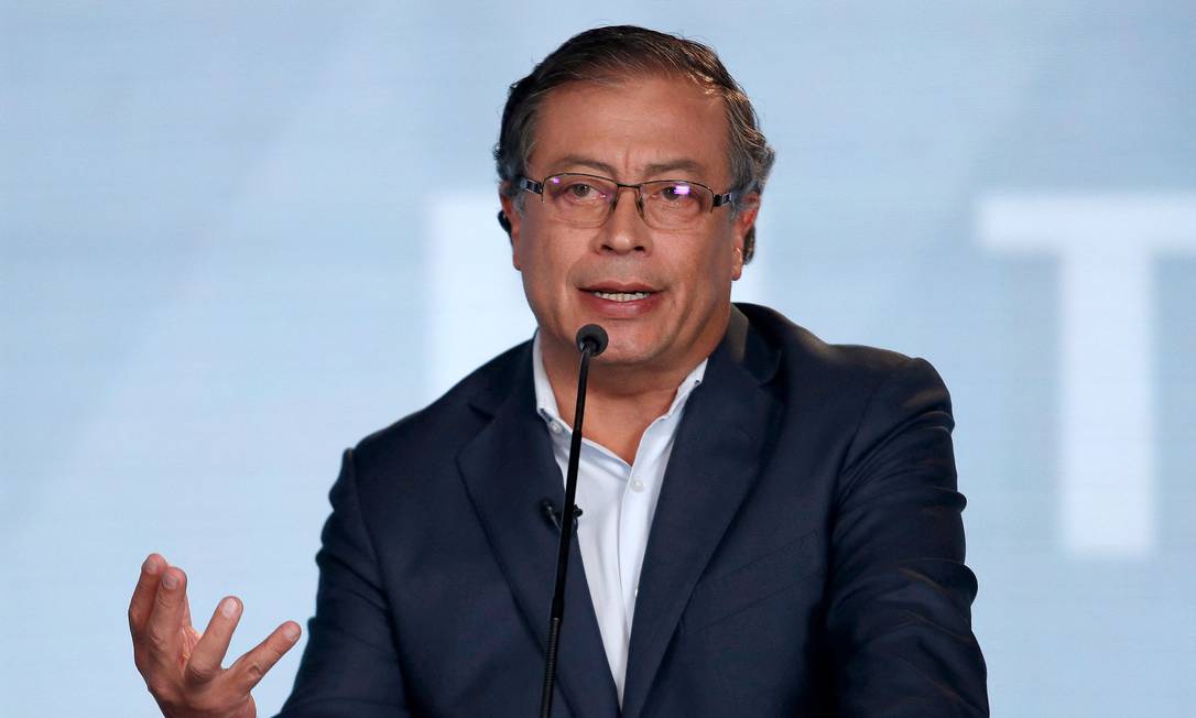 O candidato à Presidência da Colômbia, Gustavo Petro, durante debate Foto: Daniel Munoz / AFP / 14-3-2022