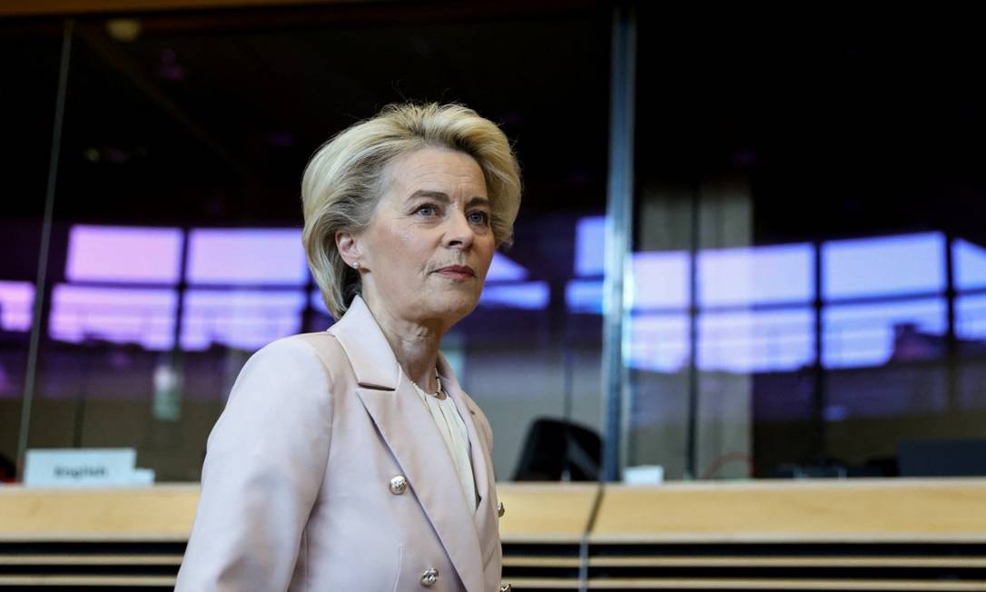 Ursula von der Leyen, presidente da União Europeia (UE) Foto: POOL / REUTERS