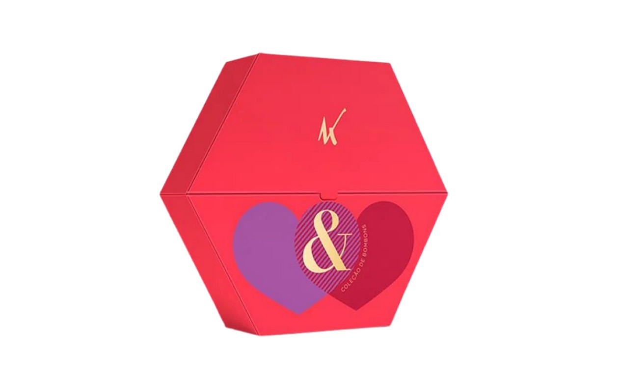 Chocolate. A caixa de Bombons Mensagens de Amor Mães & Namorados da Kopenhagen custa R$ 89,90 Foto: Divulgação