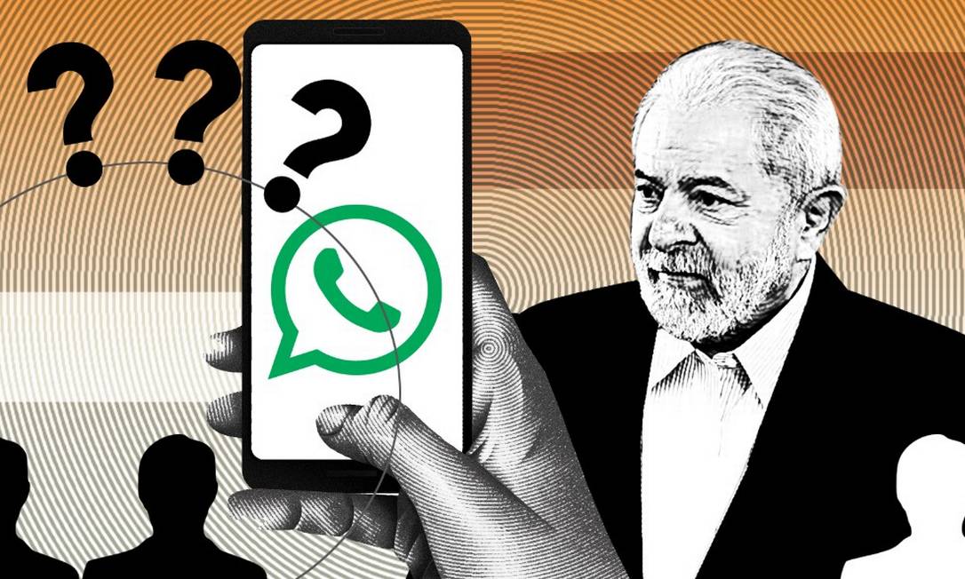 Campanha digital de Lula engatinha em grupos de WhatsApp Foto: Arte O Globo