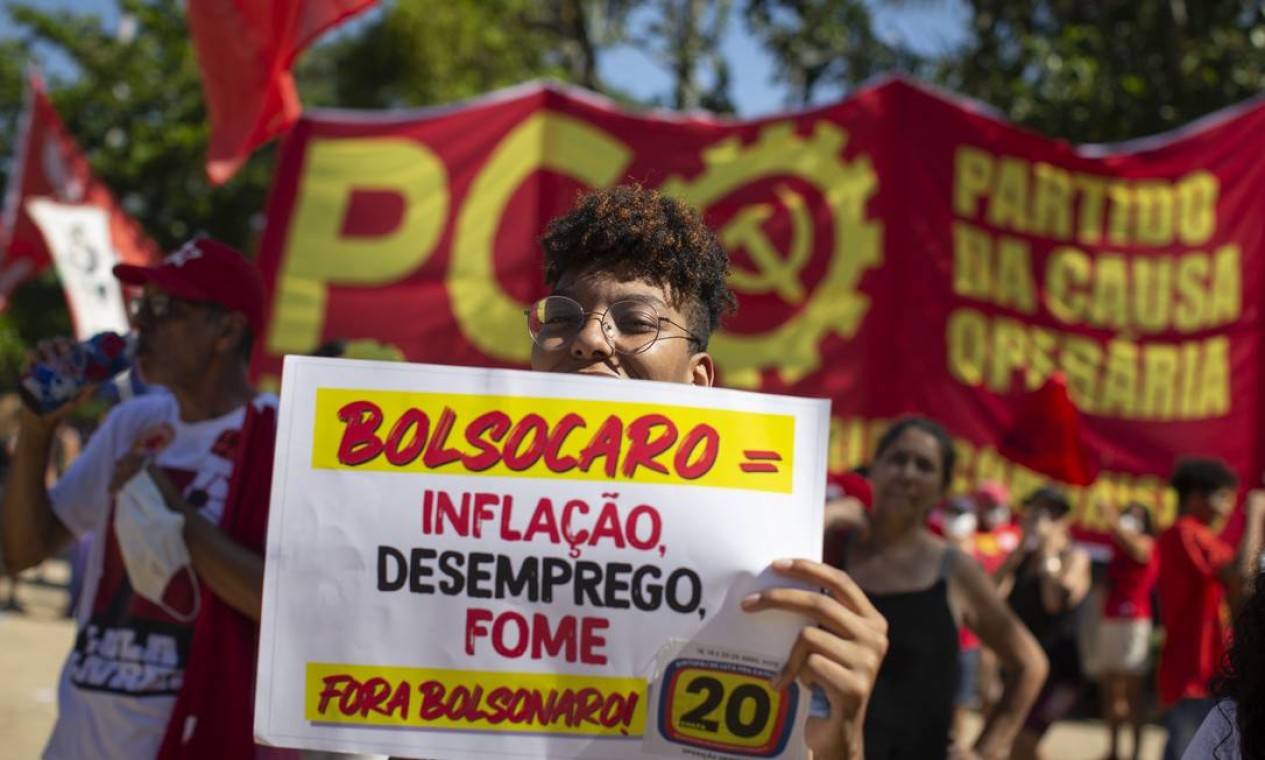 Centrais sindicais realizam ato do Dia do Trabalhador no Aterro do Flamengo, no Rio Foto: Marcia Foletto / Márcia Foletto/Agência O Globo
