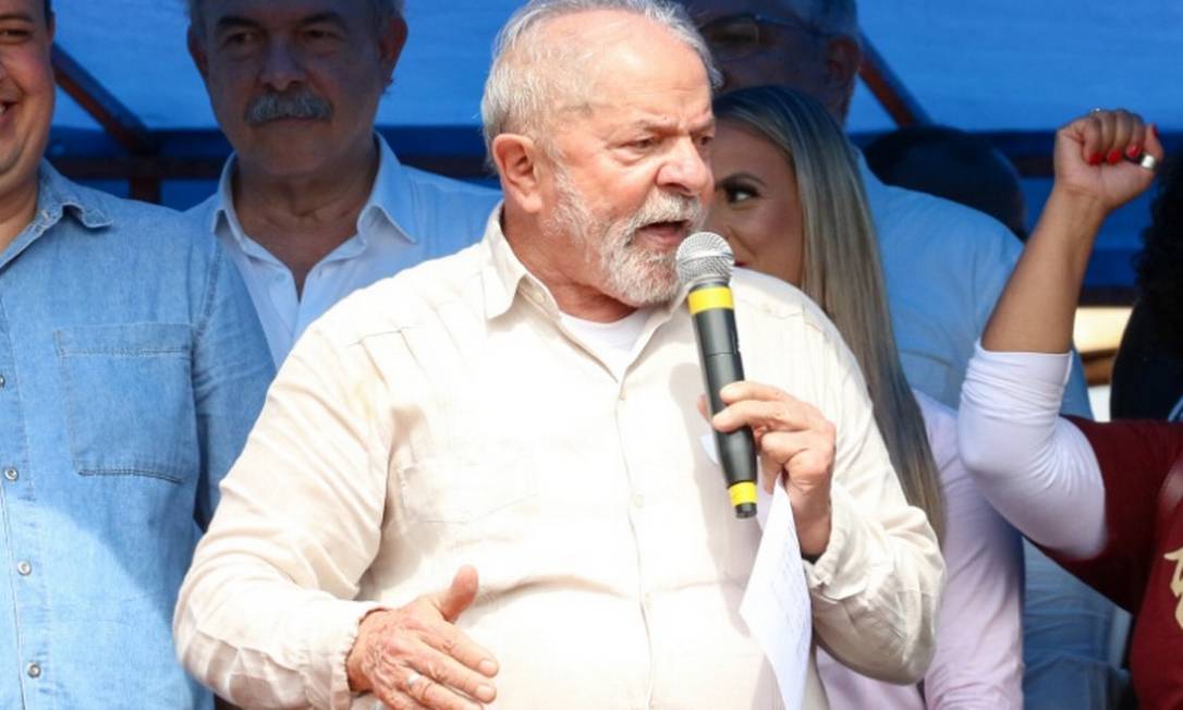 O ex-presidente Luis Inácio Lula da Silva (PT) em evento na ocupação da Vila Soma em Sumaré, interior de São Paulo. Foto: Luciano Claudino/ Agência O Globo 