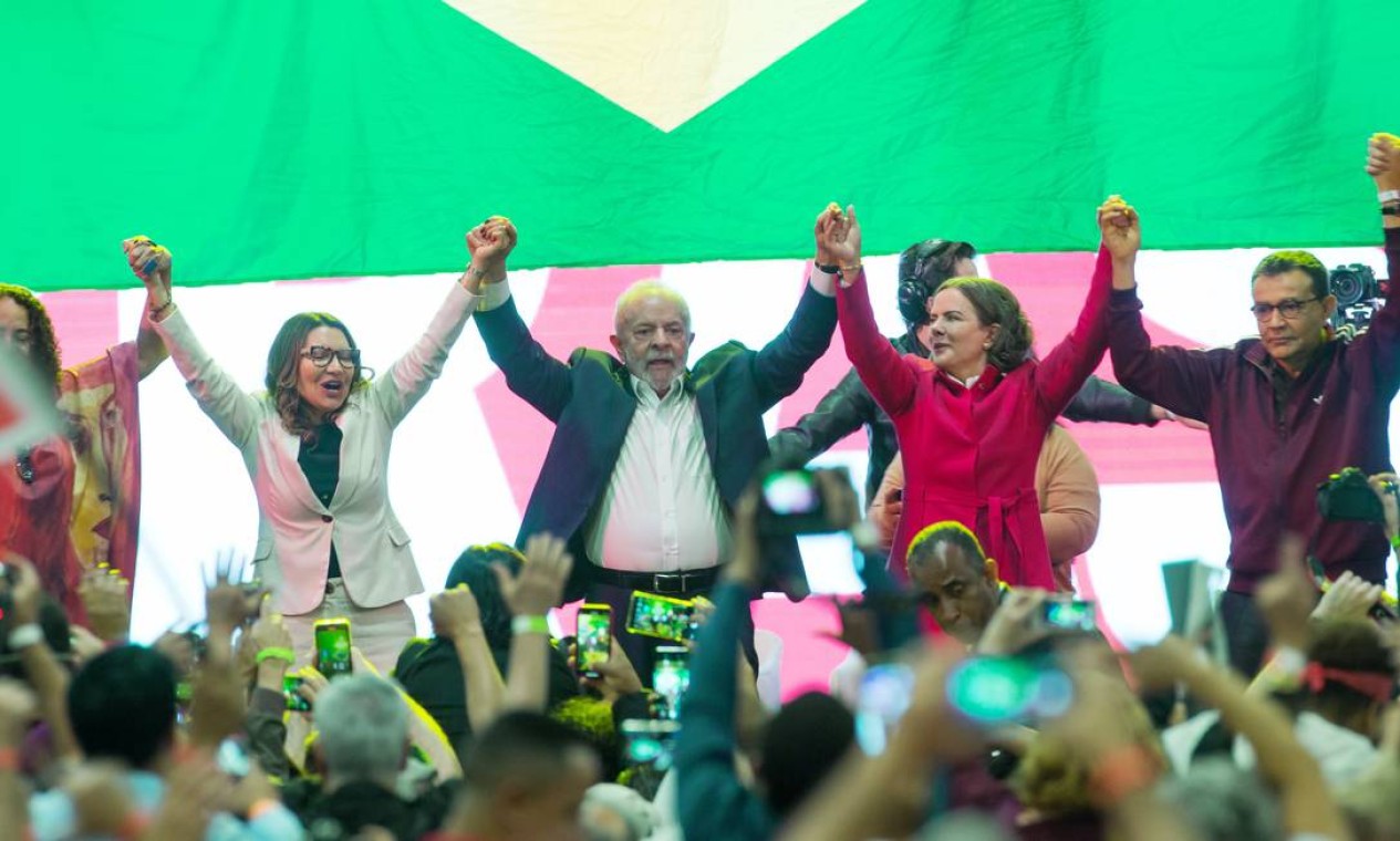 Lançamento da pré-candidatura de Lula à presidência — Foto: Edilson Dantas / Agência O Globo Foto: Edilson Dantas / Agência O Globo