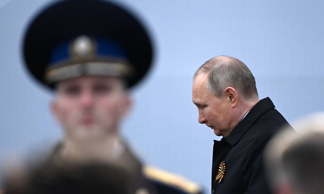 O presidente da Rússia, Vladimir Putin, em discurso em Moscou nesta segunda-feira Foto: KIRILL KUDRYAVTSEV / AFP