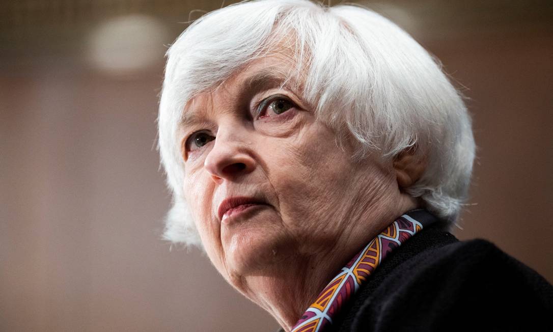 A Secretária do Tesouro dos EUA Janet Yellen Foto: POOL / REUTERS