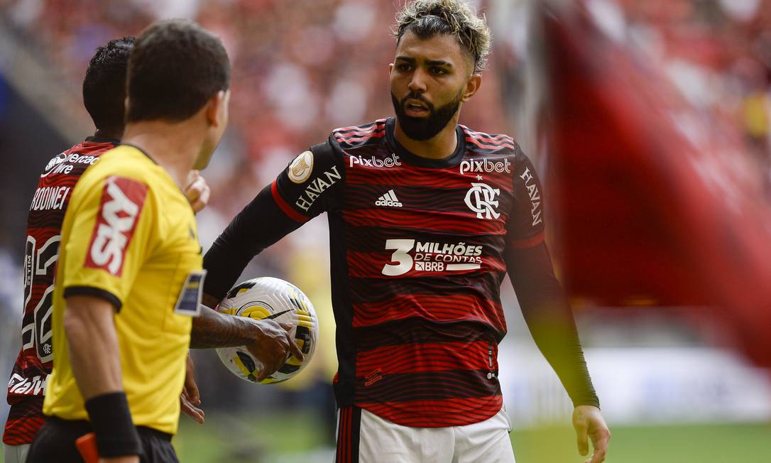 Gabigol durante o clássico entre Flamengo e Botafogo Foto: Marcelo Cortes / Flamengo