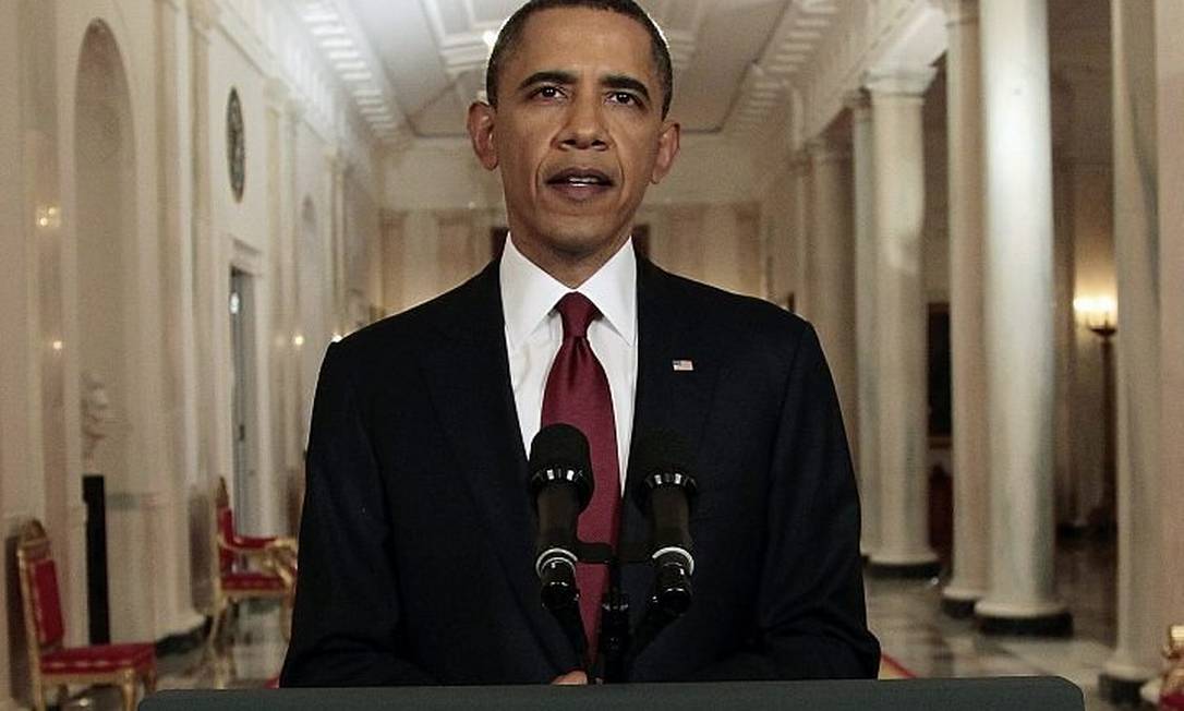 Obama durante anúncio oficial da morte de Bin Laden - Foto: AP
