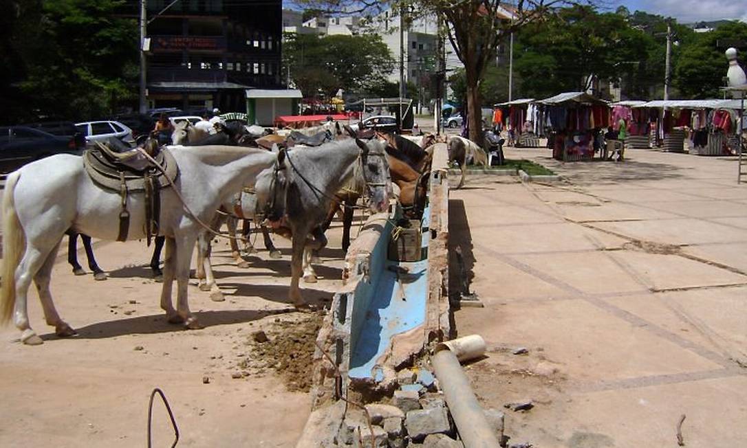 Cavalinhos na Praça do Suspiro, em Nova Friburgo, Região Serrana. Foto Carlos Emerson Junior Blog da Serra