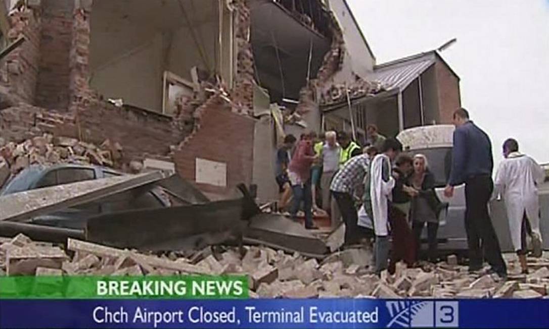 Prédio destruído em Christchurch Reuters