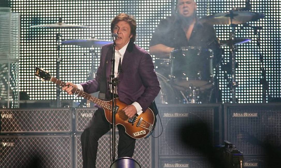 Paul McCartney durante a apresentação em Porto Alegre, no dia 7 de novembro Foto Divulgação - Marcos Hermes