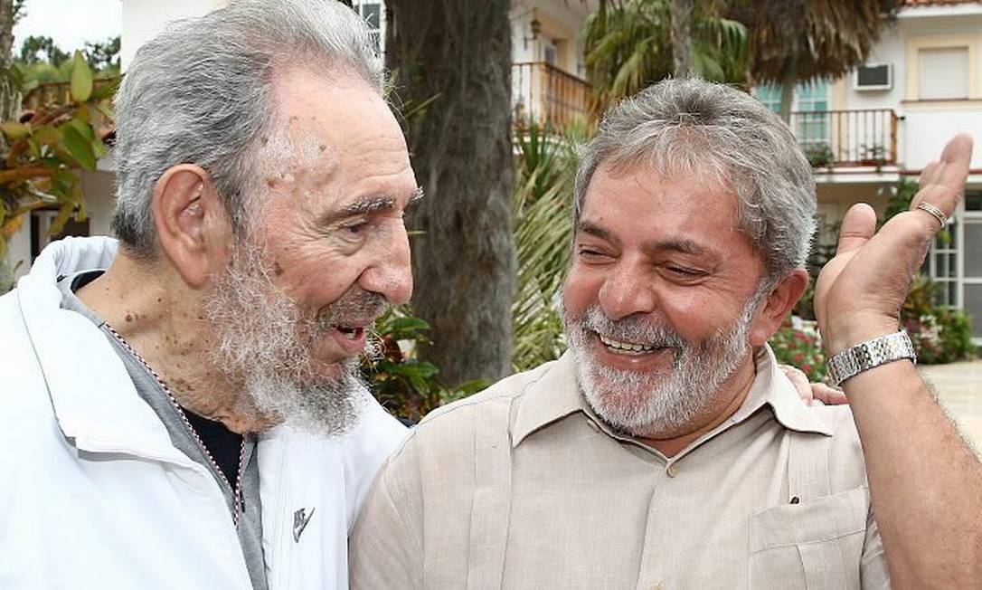 O líder cubano Fidel Castro e o presidente Lula, em encontro em Havana - Ricardo Stuckert Presidência