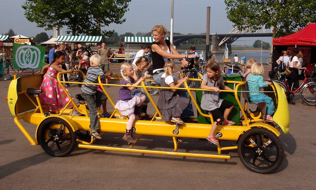 
A bicicleta escolar holandesa
Foto: Reprodução da internet