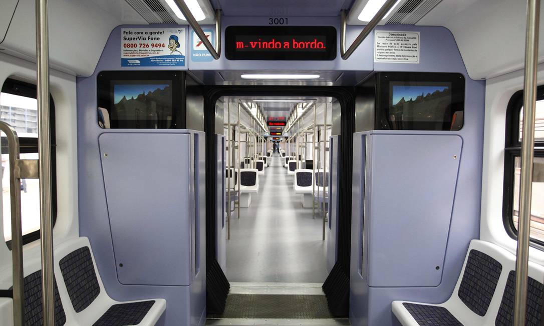 Depois de dois anos de espera, entra em operação novo trem da SuperVia ...