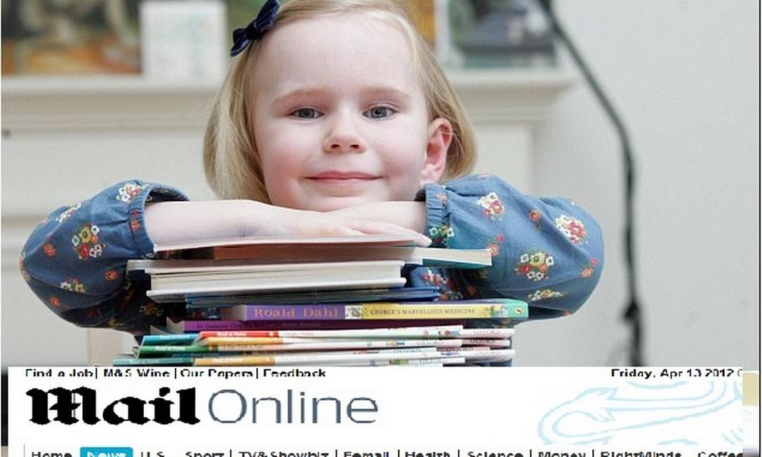 
Aos dois anos, Heidi Hankins lia livros indicados para crianças de sete anos de idade
Foto: Reprodução