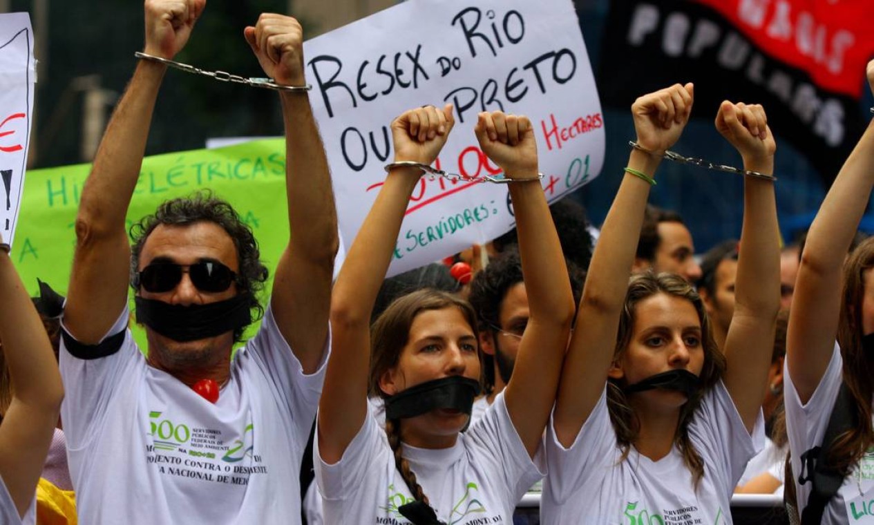 Representantes de movimentos sociais, ONGs e aldeias indígenas reinvidicaram diversas questões referente à sustentabilidade Foto: Agência O Globo / Rafael Moraes