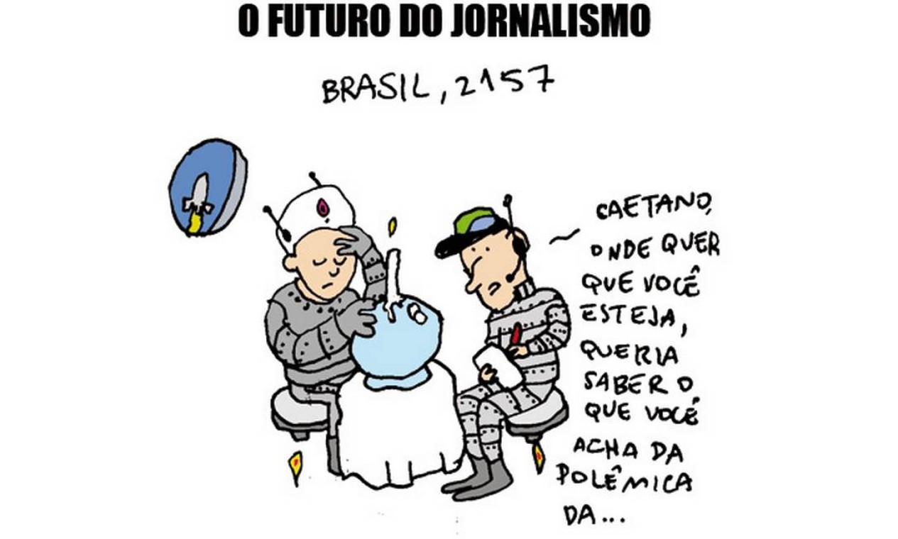 Cartum de Arnaldo Branco sobre Caetano Veloso Foto: Divulgação