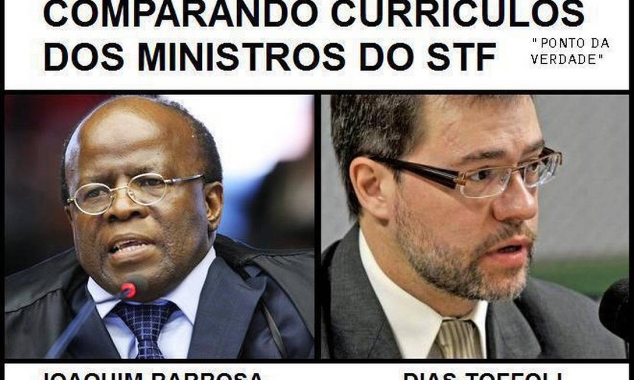Dias Toffoli é bastante criticado por causa da ligação dele com o PT Foto: Reprodução Internet