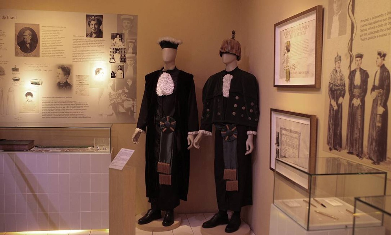 Museu da Justiça exibe modelos de togas usadas por magistrados ao longo dos tempos Foto: Gustavo Stephan / O Globo