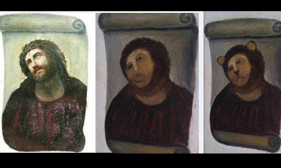 
A restauração do Cristo de Borja e a imediata transformação em meme
Foto:
Reprodução