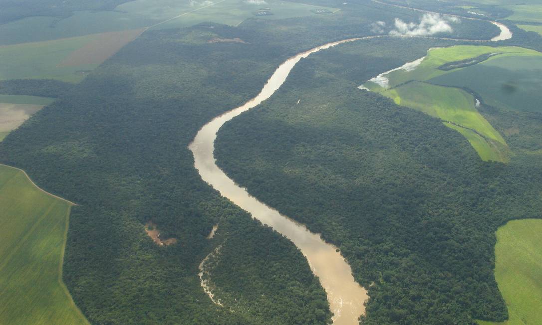 Problema futuro. Bacia do Teles Pires: desmatamento pode reduzir volume de chuvas no país Foto: Viviane Brandão/ANA