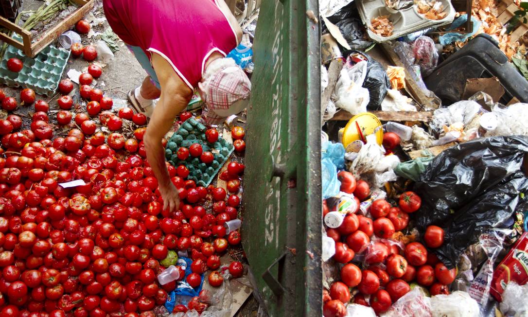 Brasil. O volume de alimento no lixo é de 26,3 milhões de toneladas anuais Foto: Márcia Foleto