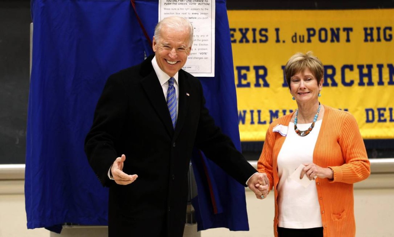 Joe Biden, vice-presidente dos EUA, votou no início da manhã em Greenville, Delaware, seu estado natal Foto: Reuters