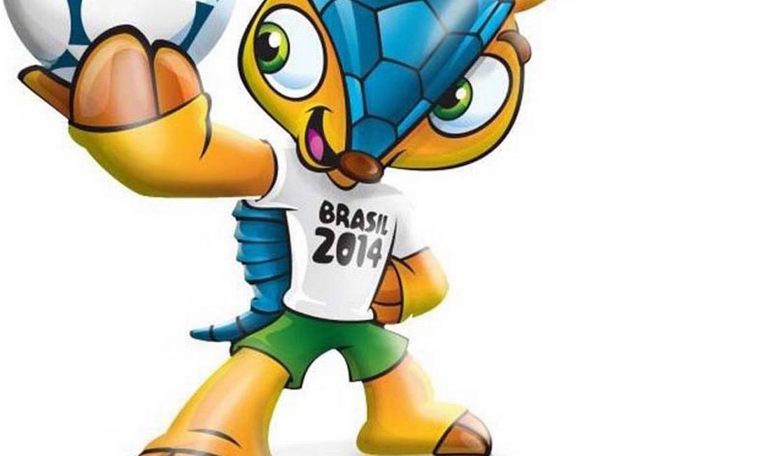 O tatu-bola, mascote da Copa de 2014, no Brasil Foto: Divulgação