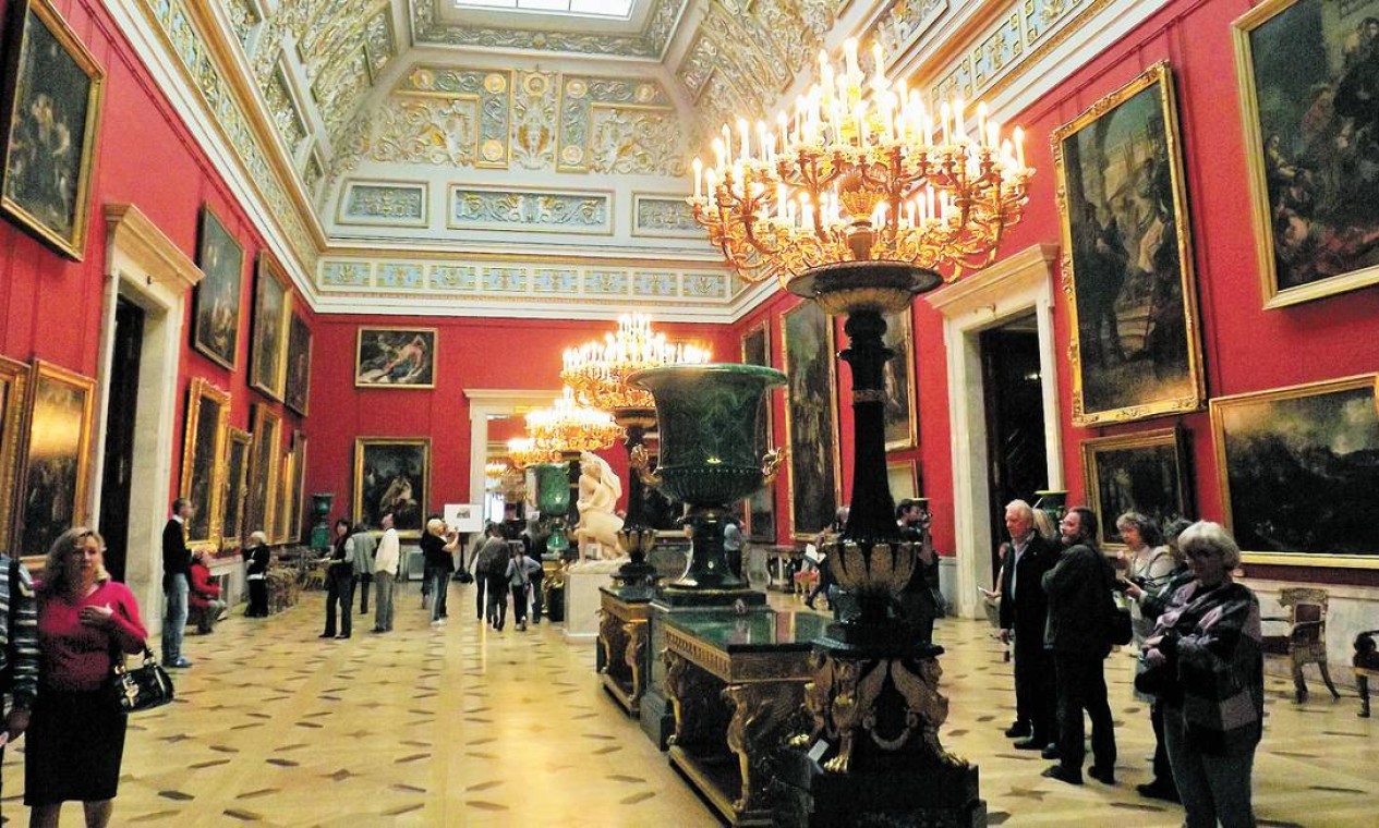 A sala dedicada aos pintores italianos no palácio-museu Hermitage, outra atração imperdível de São Petersburgo Foto: Milton Calmon Filho / O GLOBO