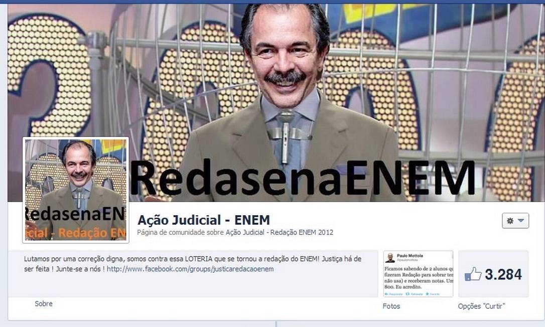
Ministro da Educação, Aloizio Mercadante, é retratado como o apresentador de TV Silvio Santos
Foto: Reprodução do Facebook
