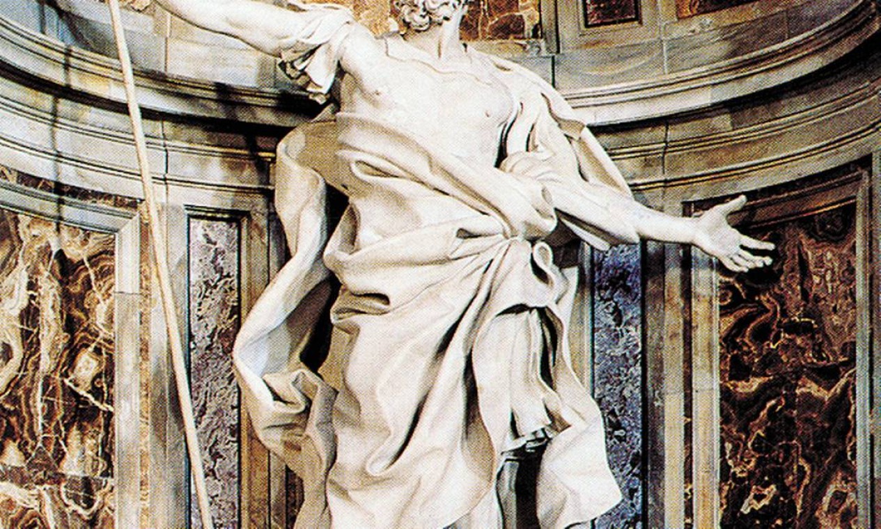 Já viu o rosto de São Longuinho? Bernini fez a estátua do santo que está dentro da Basílica de São Pedro Foto: Livro “Bernini” / Reprodução