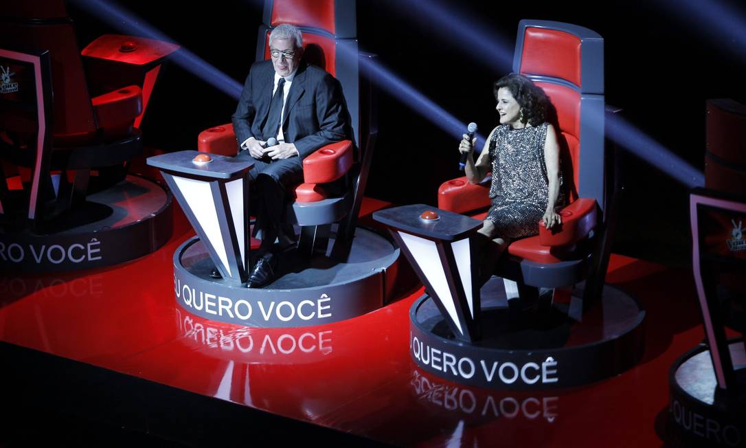 Marco Nanini e Marieta Severo no show de apresentação da nova programação da TV Globo Foto: Marcos Alves / Agência O Globo