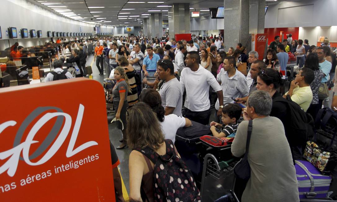 
Falha no sistema de check-in da Gol causa grandes filas no Aeroporto Internacional Tom Jobim (Galeão)
Foto: Gabriel de Paiva