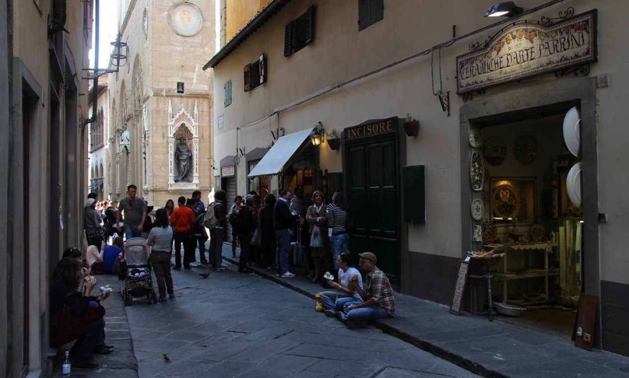 Nas ruas de Florença, é fácil achar bons restaurantes com preços bons, mesmo nas áreas mais turísticas Foto: Bruno Agostini / O Globo