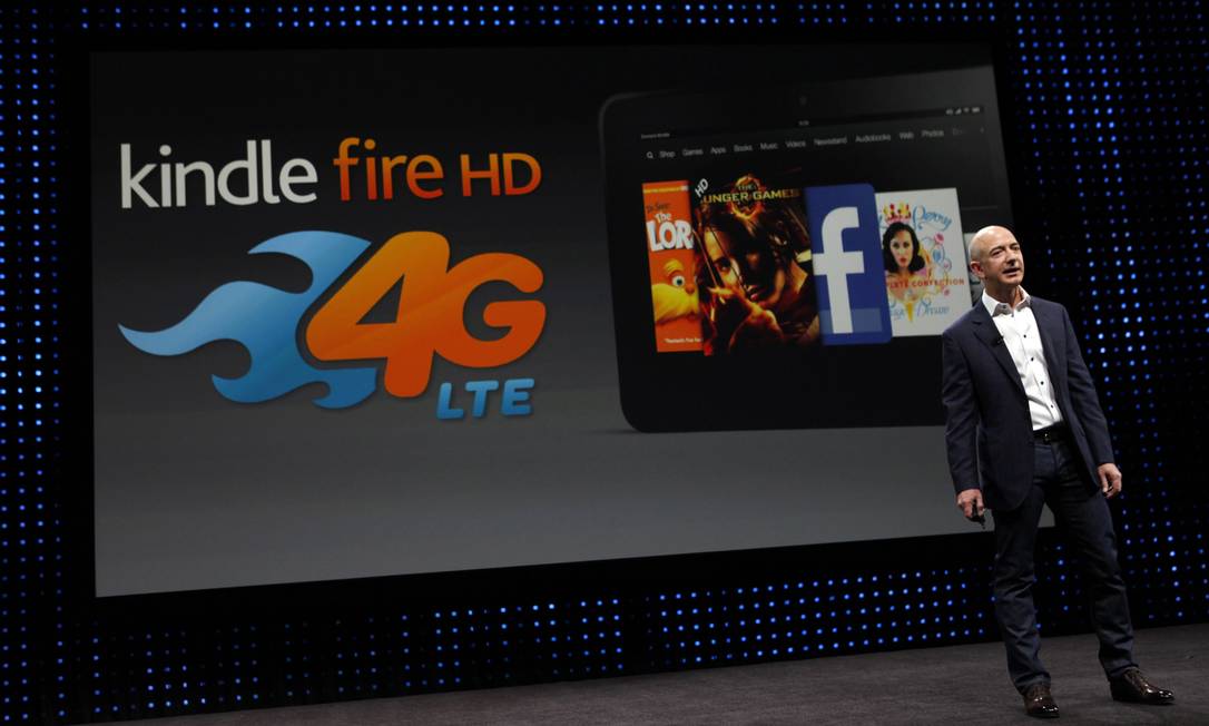 
O Kindle Fire HD foi apresentado em setembro de 2012, pelo diretor executivo da Amazon, Jeff Bezos
Foto: Patrick Fallon / Patrick Fallon/Bloomberg News