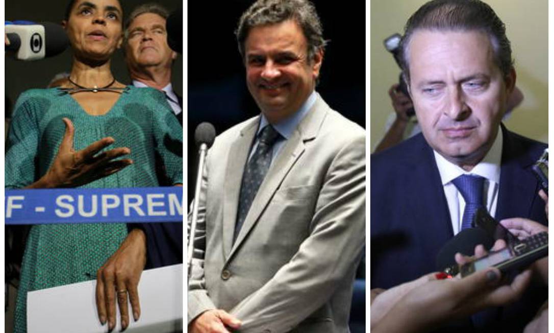 
Marina Silva, Aécio Neves e Eduardo Campos, possíveis candidatos à Presidência em 2014
Foto: O Globo / Montagem
