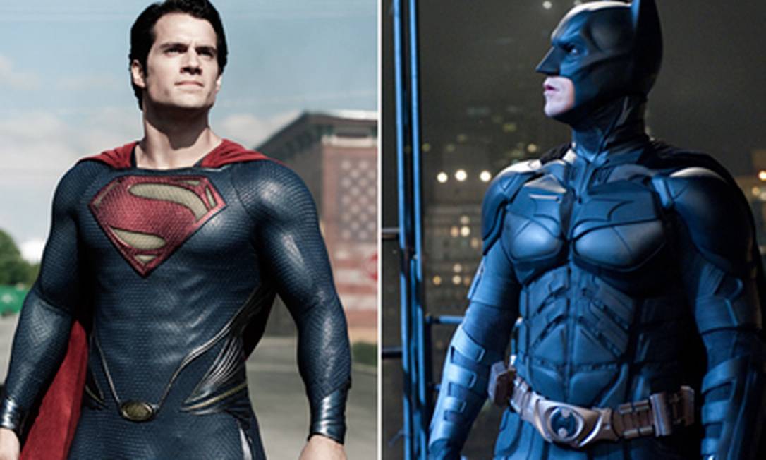 Últimos atores a encarnar Super-Homem e Batman foram Henry Cavill (à esquerda) e Christian Bale Foto: Divulgação