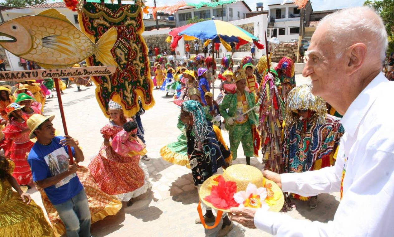 Homenageado durante o Carnaval de Recife de 2006, foi a Olinda marcar presença no encontro dos maracatus rurais Foto: Hans von Manteuffel / Agência O Globo