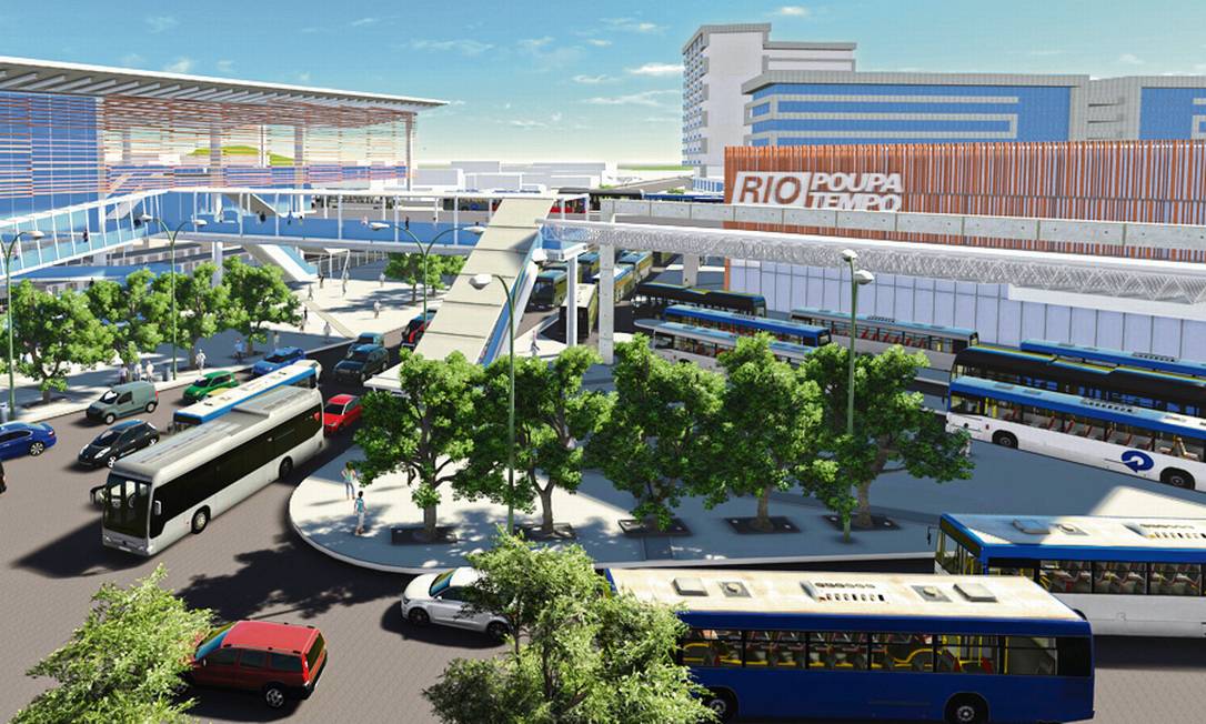 
Integração. A nova estação teria cobertura e rampas de acesso ao terminal rodoviário e ao BRT
Foto: Terceiro / Divulgação