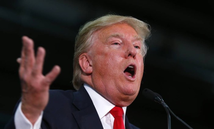 Candidato à presidência americana, Donald Trump faz discurso de campanha Foto: Paul Sancya / AP