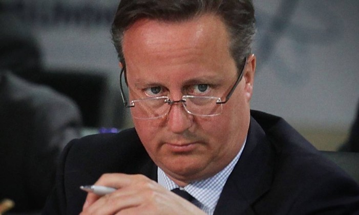 O primeiro-ministro britânico David Cameron durante uma sesão da Cúpula sobre Segurança Nuclear em abril de 2016 Foto: ALEX WONG / AFP