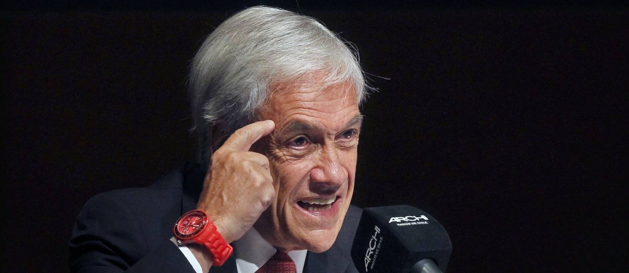 O candidato de direita à Presidência do Chile, Sebastián Piñera Foto: CLAUDIO REYES / AFP