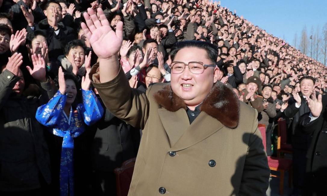 O líder norte-coreano, Kim Jong-un, em dezembro: planos de novos encontros com Coreia do Sul Foto: KCNA VIA KNS / AFP